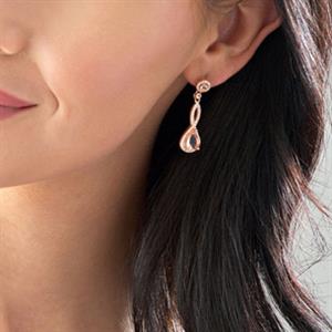 Morganite And Diamond Rose Gold Drops